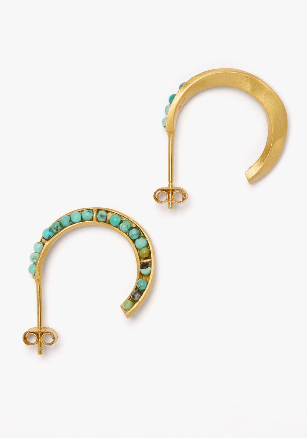Zarcillos de Aro con Piedras Baño de Oro 18k Parfois 4