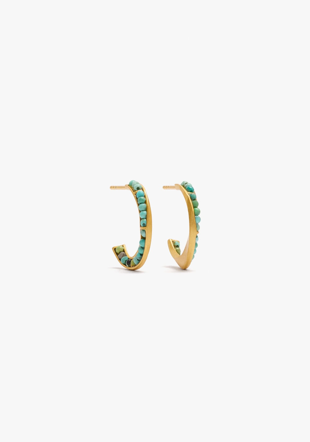 Zarcillos de Aro con Piedras Baño de Oro 18k Parfois Imagen Principal