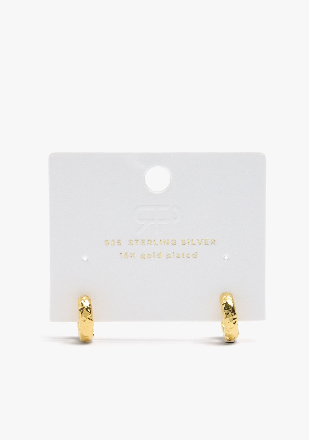 Zarcillos de Aro con Textura Baño de Oro 18k Parfois 4