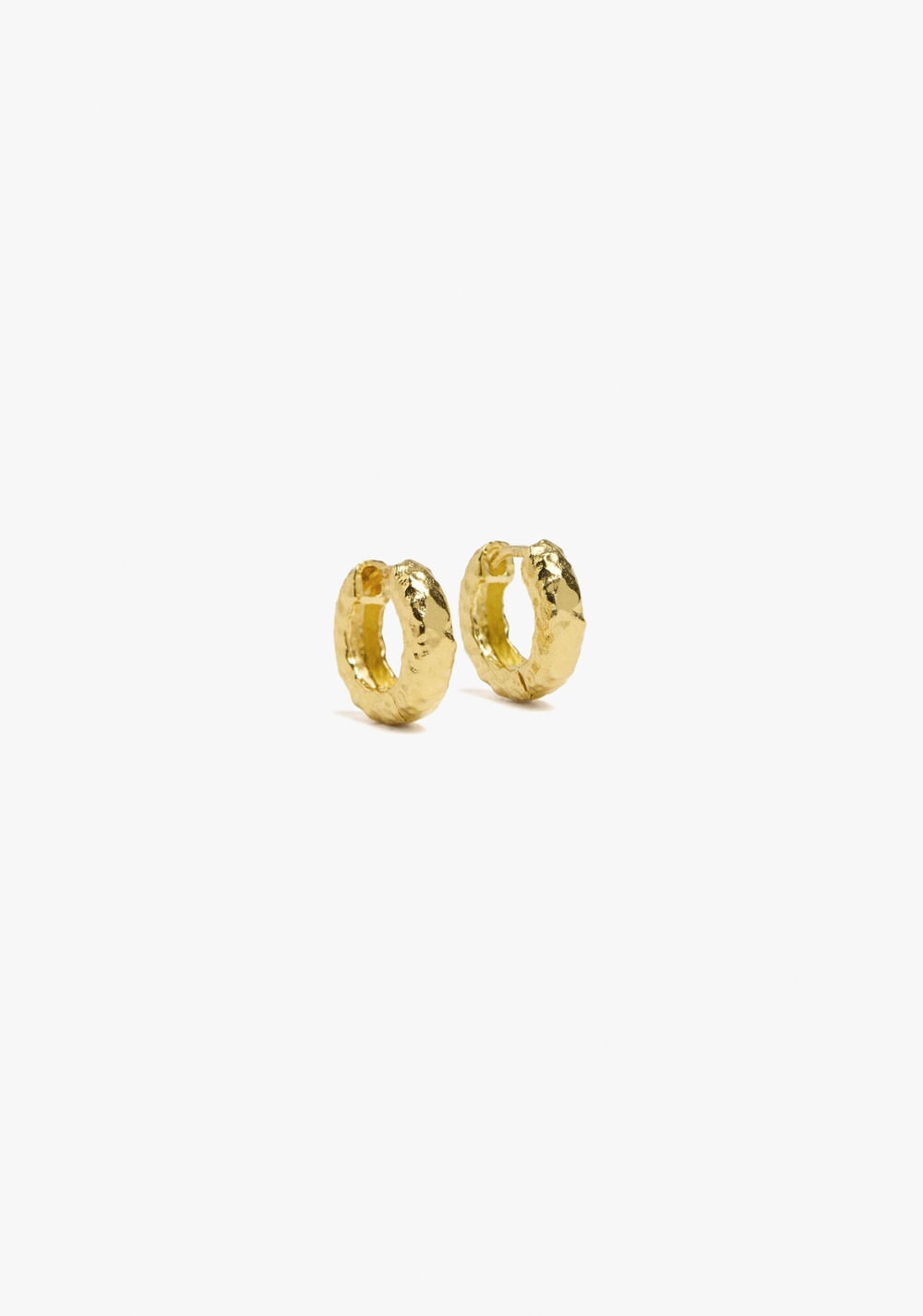 Zarcillos de Aro con Textura Baño de Oro 18k Parfois Imagen Principal