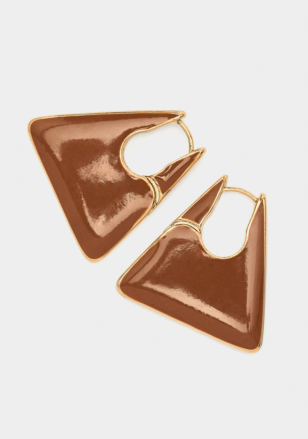 Zarcillos de Aro Triangulares con Esmalte Parfois 2