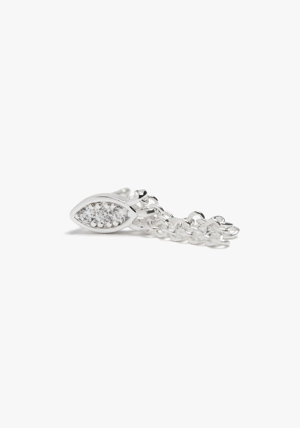 Zarcillos con Circonitas y Cadenas Baño de Plata Parfois 2