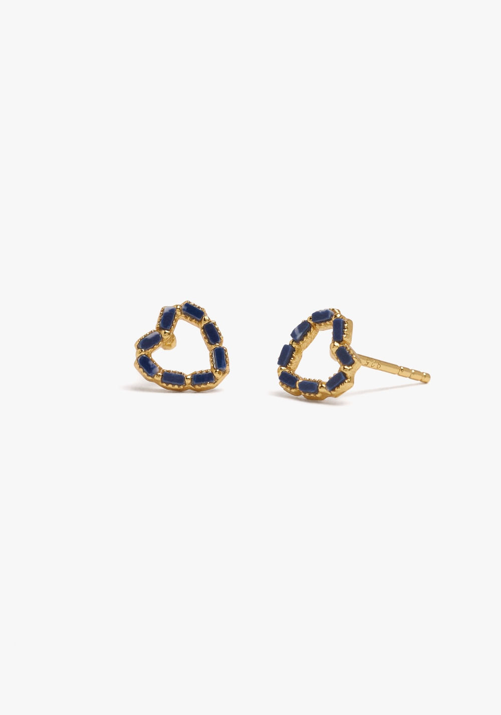 Zarcillos Corazón con Piedras Baño de Oro 18k Parfois 2
