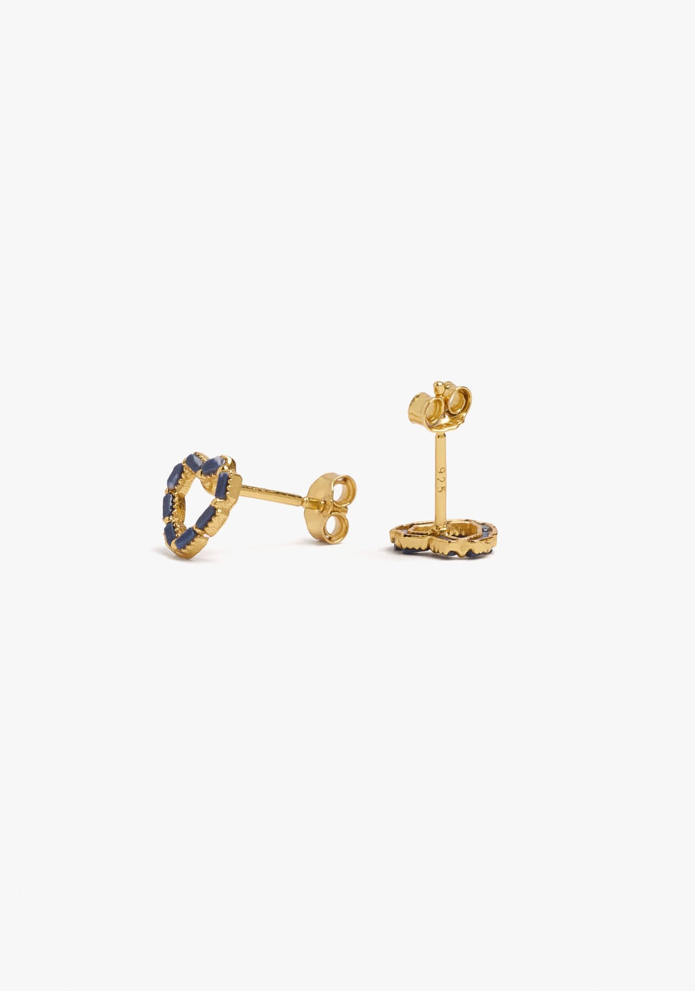 Zarcillos Corazón con Piedras Baño de Oro 18k Parfois 3
