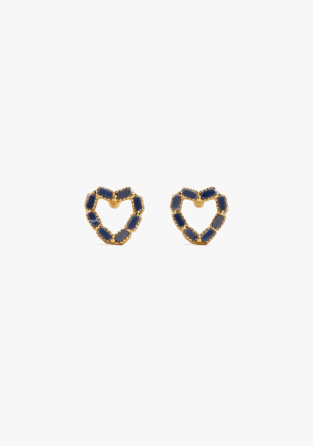Zarcillos Corazón con Piedras Baño de Oro 18k Parfois Imagen Principal