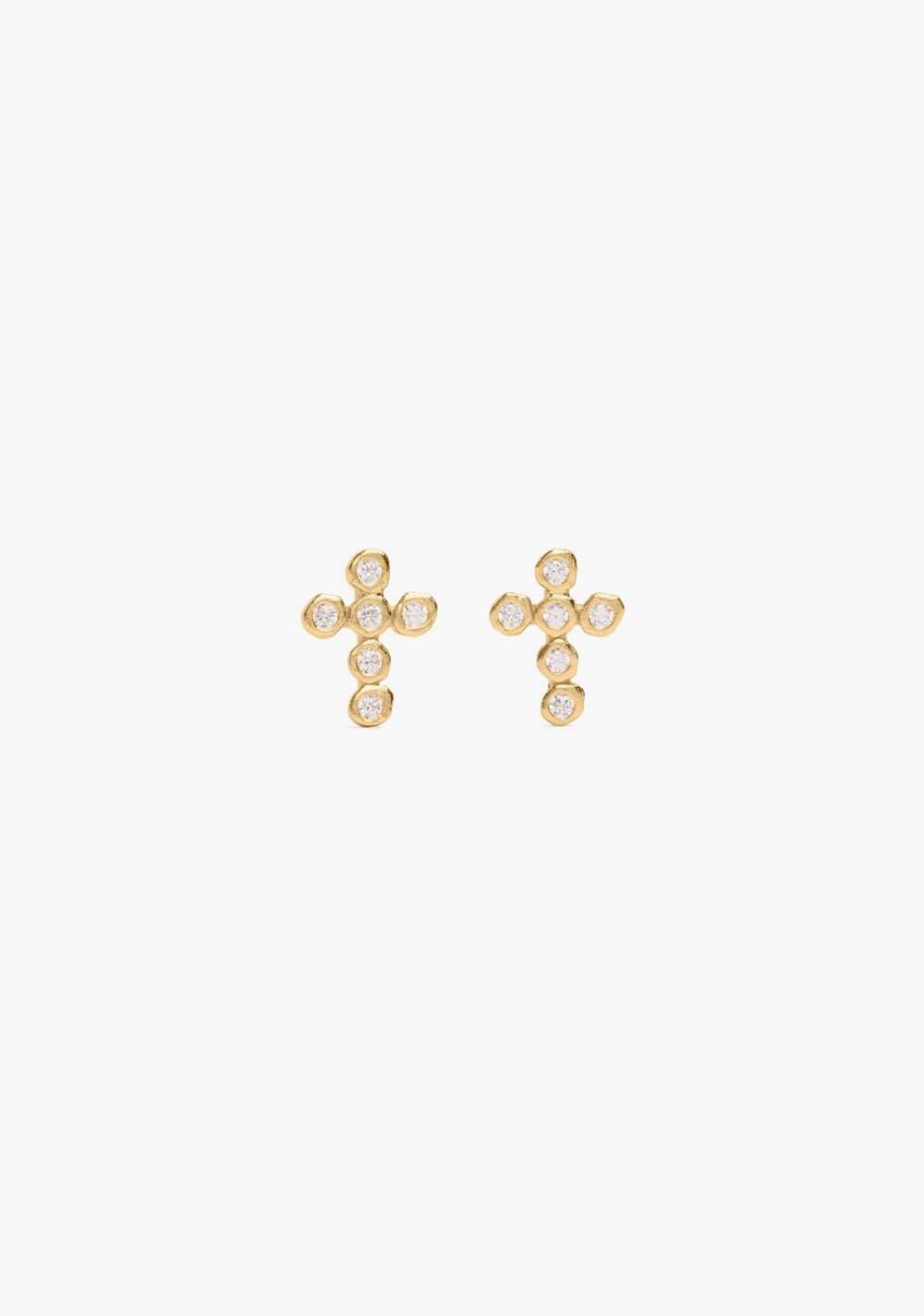 Zarcillos Cruz con Circonitas Baño de Oro 18k Parfois Imagen Principal
