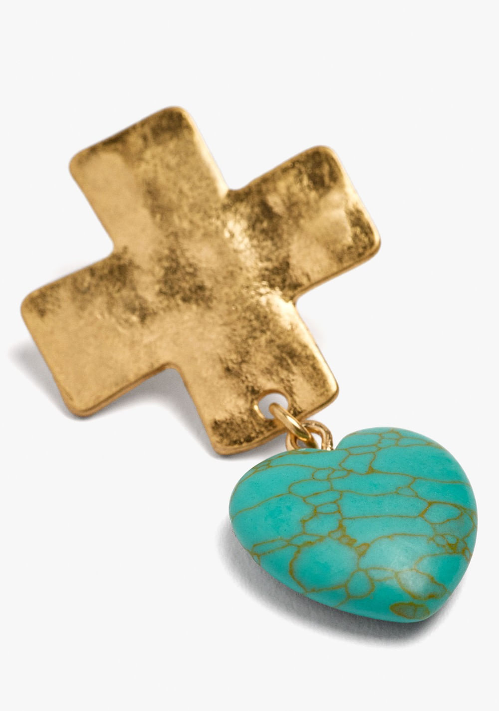 Zarcillos Cruz con Corazón de Piedra Parfois 2