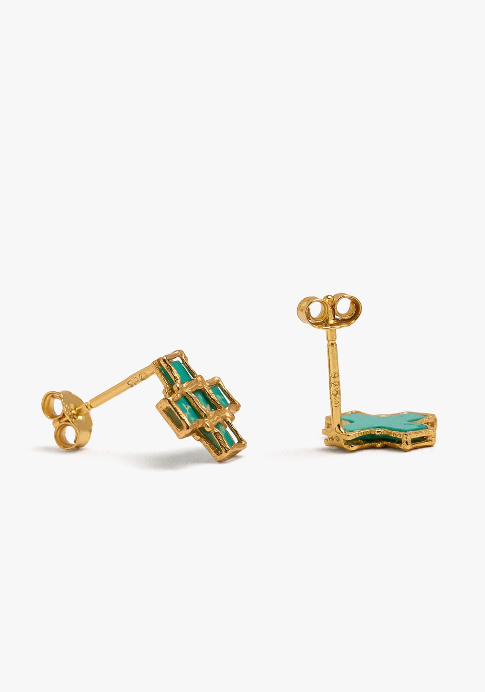 Zarcillos Cruz con Piedras Baño de Oro 18k Parfois 3