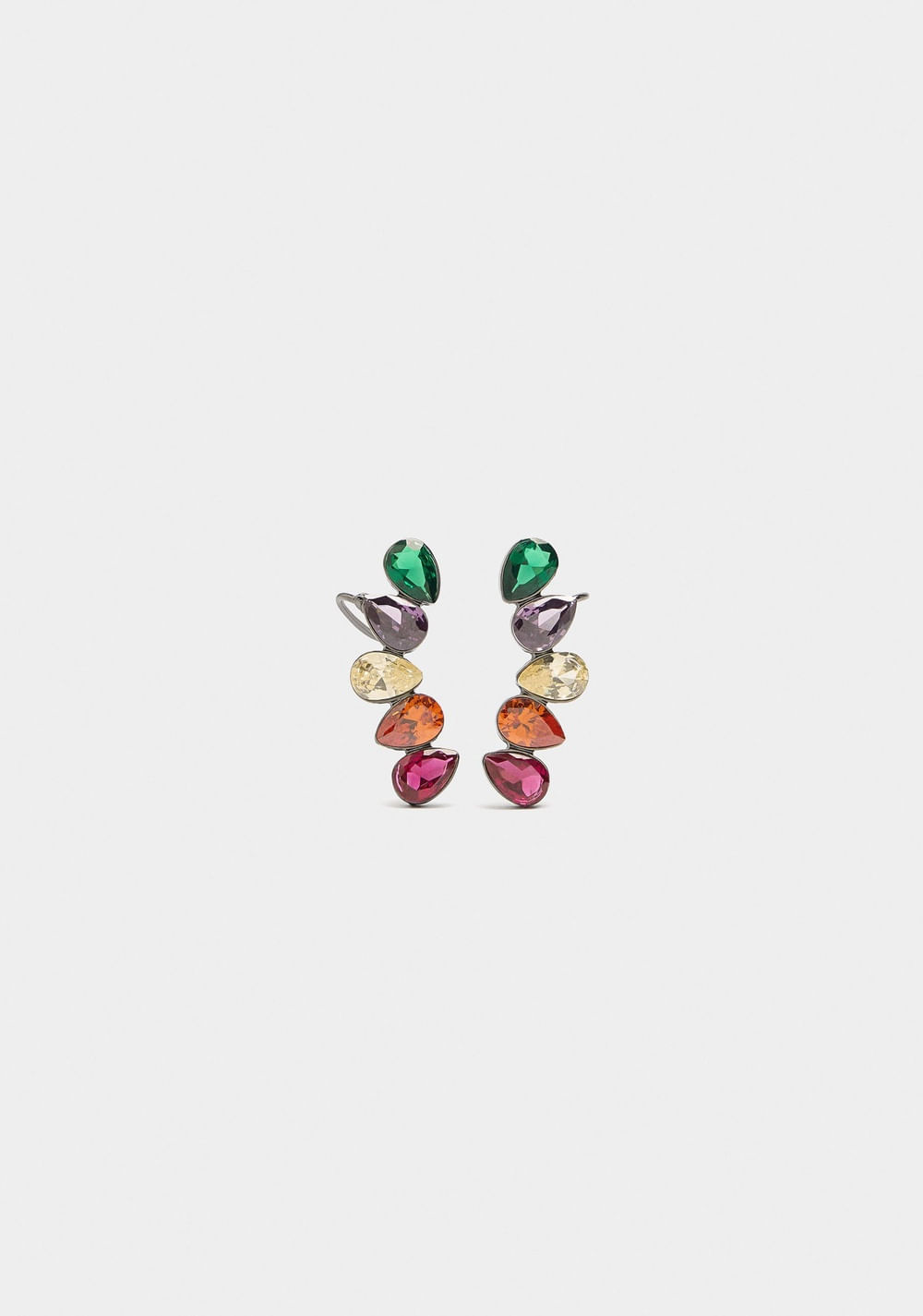 Zarcillos Ear Jacket Circonitas Multicolor Parfois Imagen Principal
