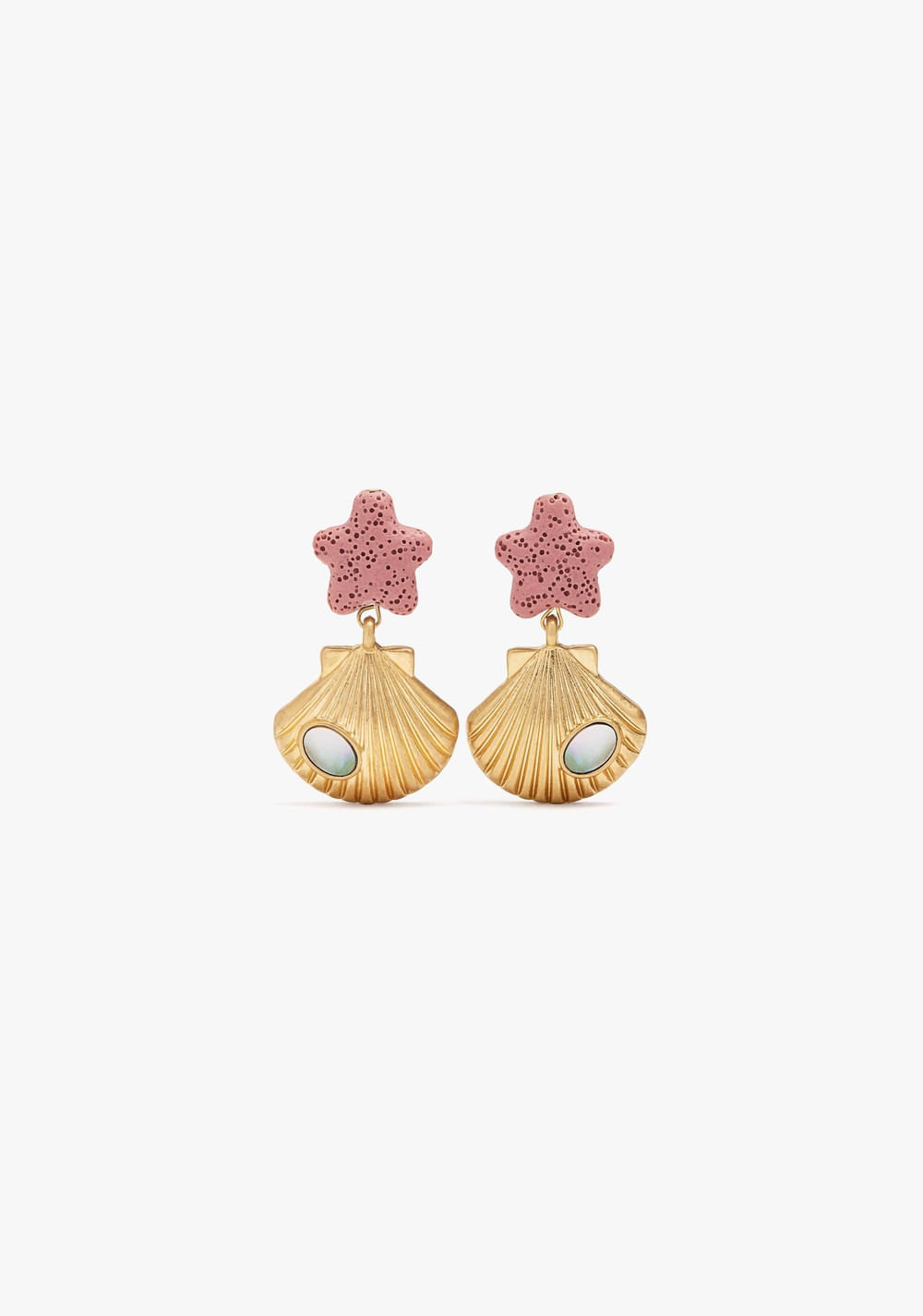 Zarcillos Efecto Coral con Conchas Parfois
