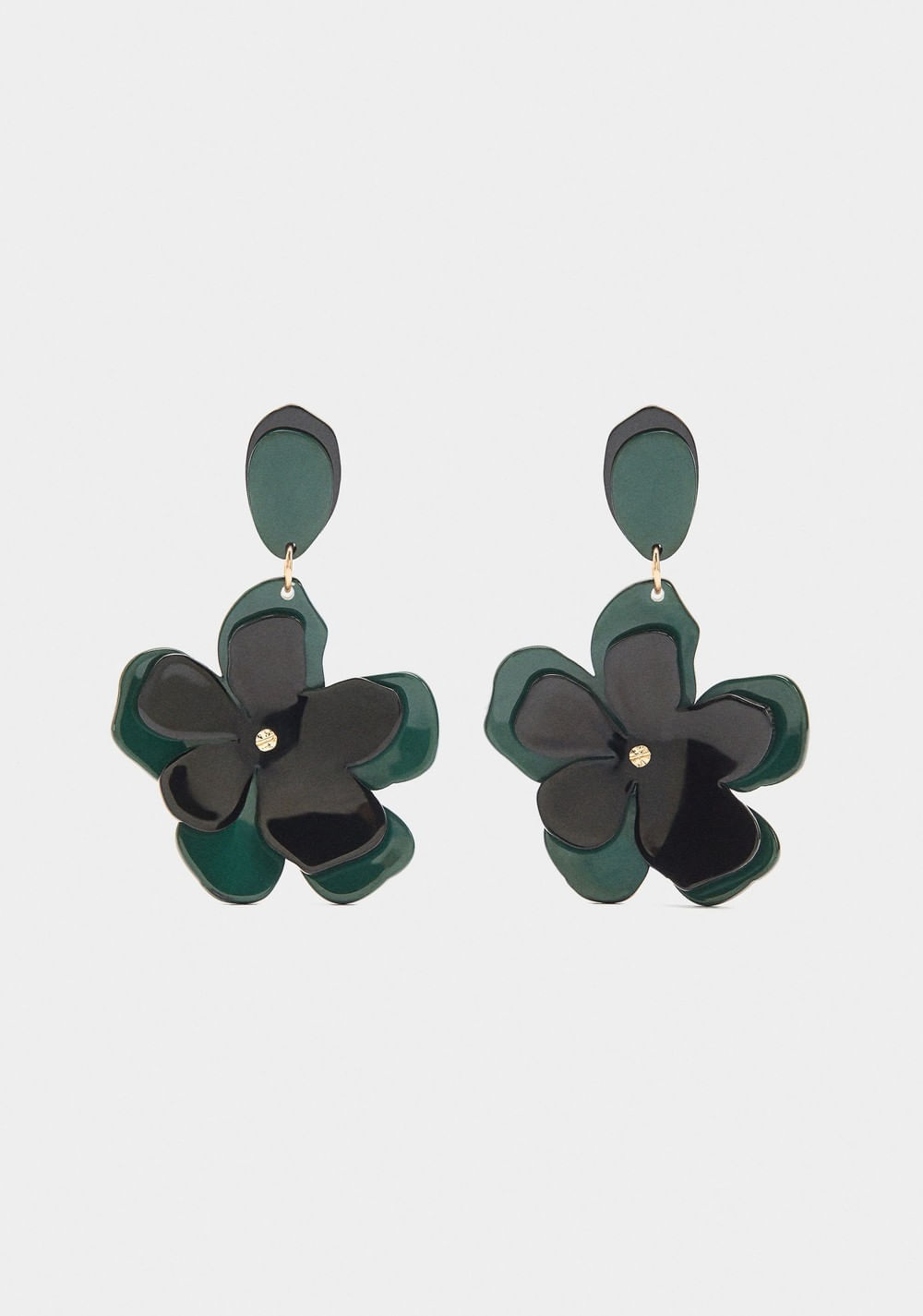 Zarcillos con Flor Doble de Resina Parfois Imagen Principal