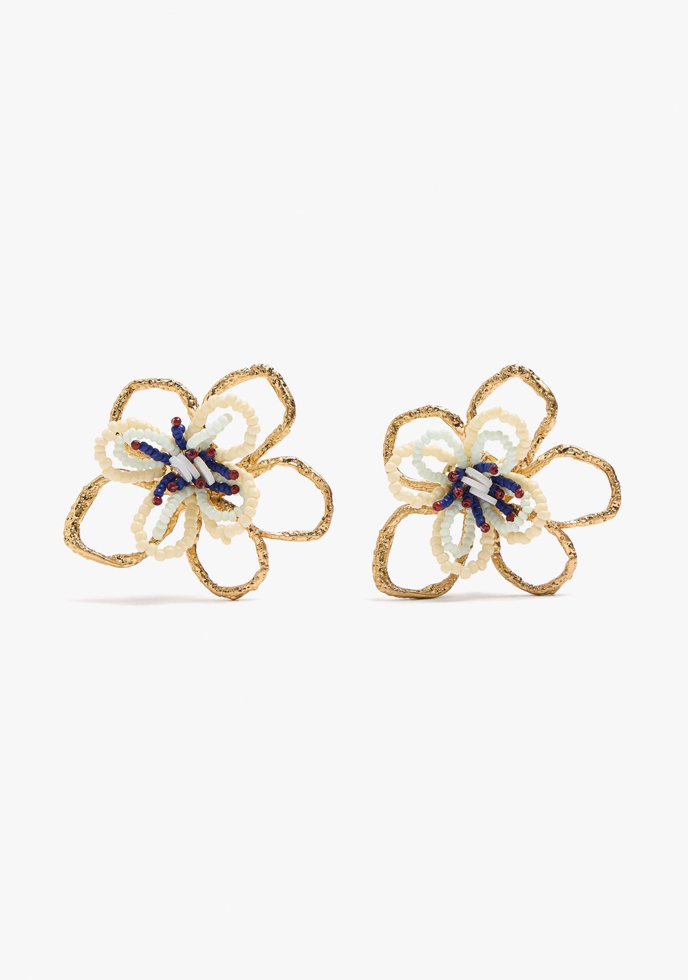 Zarcillos Maxi Flor con Abalorios Parfois
