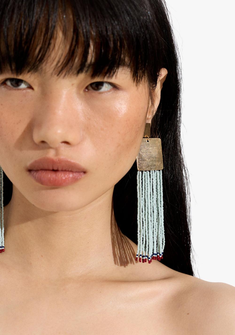 Zarcillos Maxi Largos con Abalorios Parfois 2