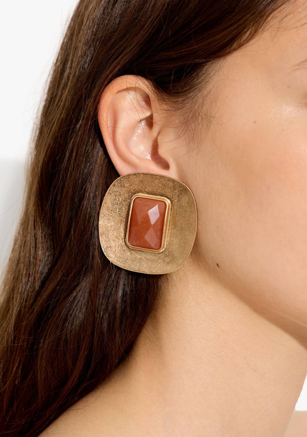 Zarcillos Maxi con Piedra Rectangular Parfois 2