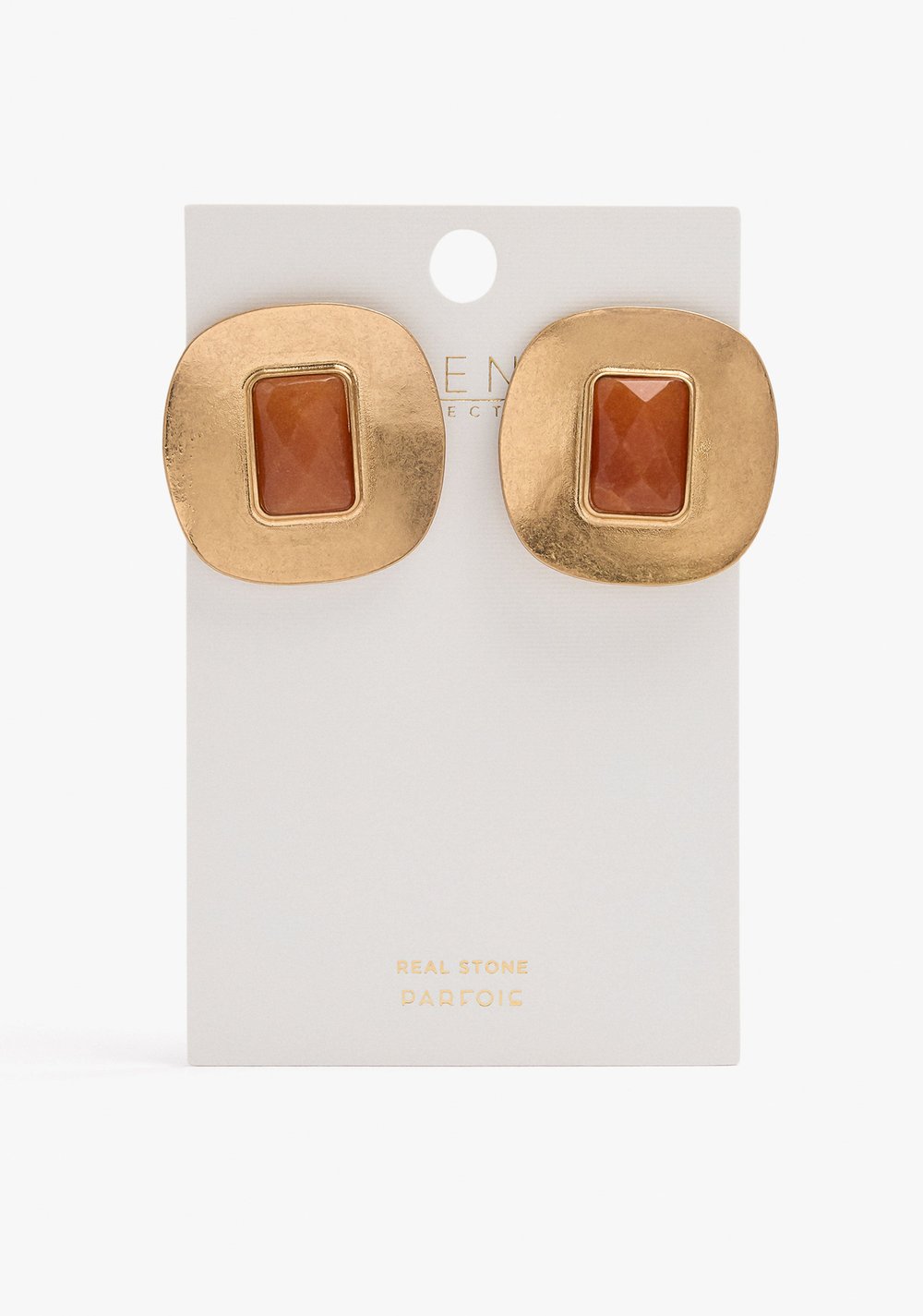 Zarcillos Maxi con Piedra Rectangular Parfois 5