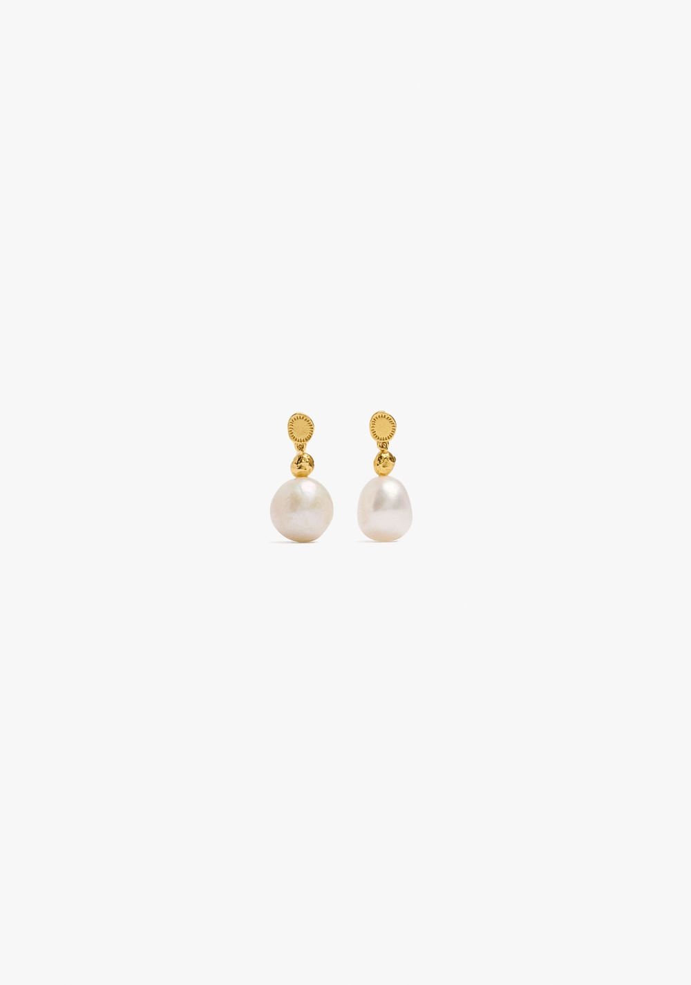 Zarcillos de Perlas con Baño de Oro 18k Parfois Imagen Principal