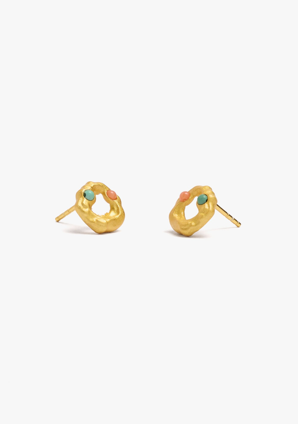 Zarcillos con Piedras Baño de Oro 18k Parfois 2