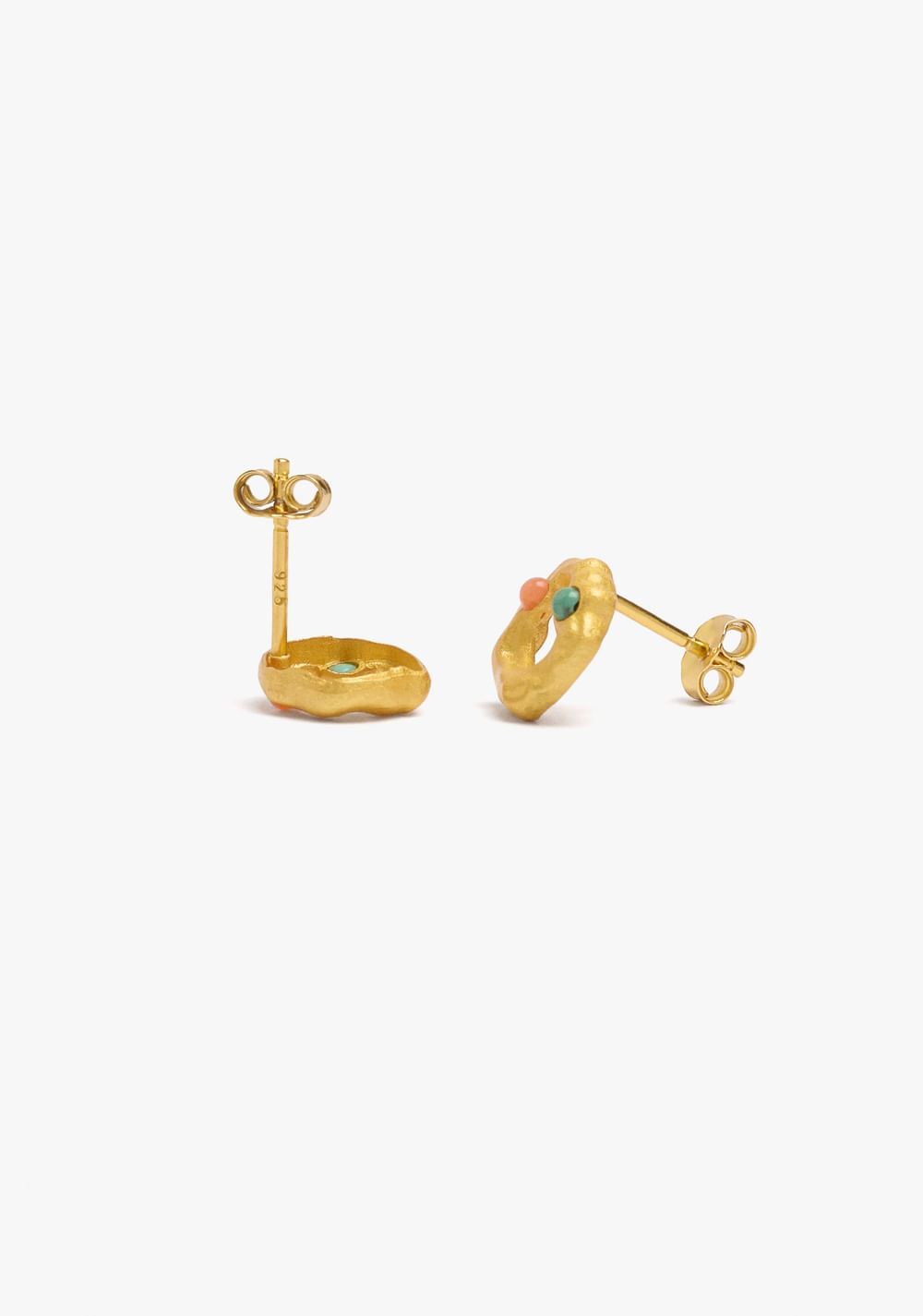 Zarcillos con Piedras Baño de Oro 18k Parfois 3