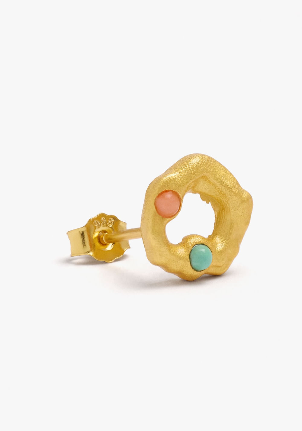 Zarcillos con Piedras Baño de Oro 18k Parfois 4