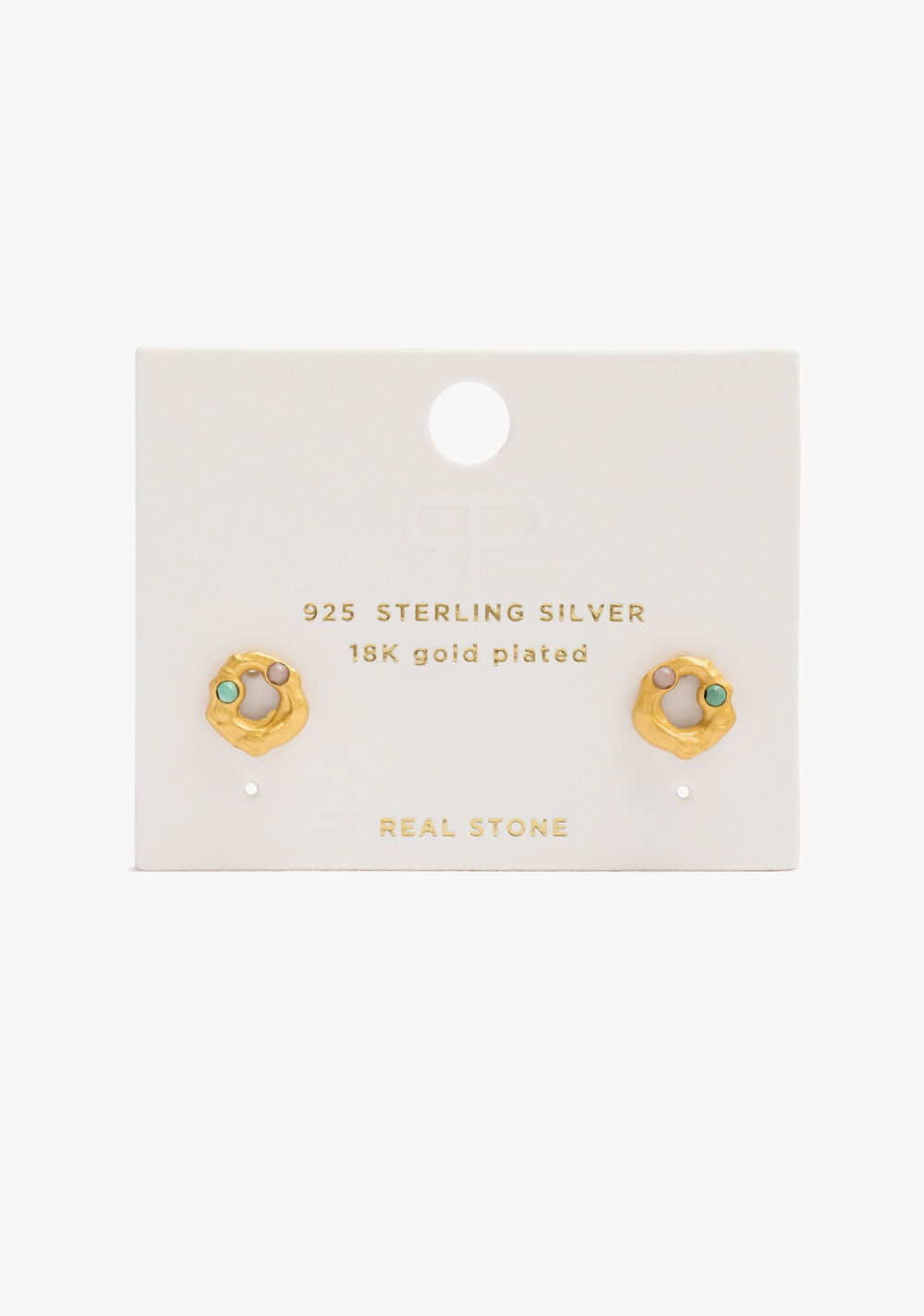 Zarcillos con Piedras Baño de Oro 18k Parfois 5