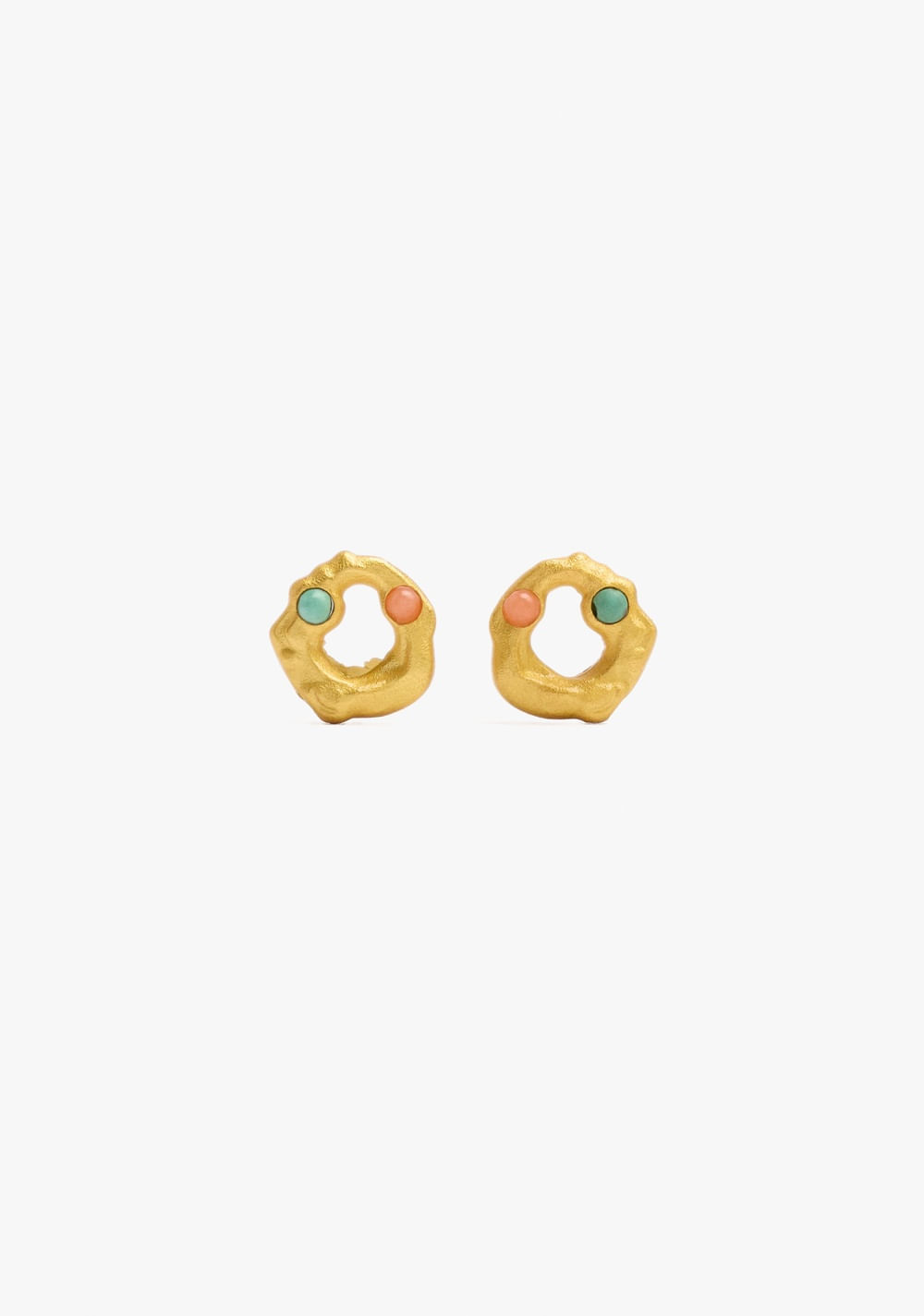 Zarcillos con Piedras Baño de Oro 18k Parfois Imagen Principal