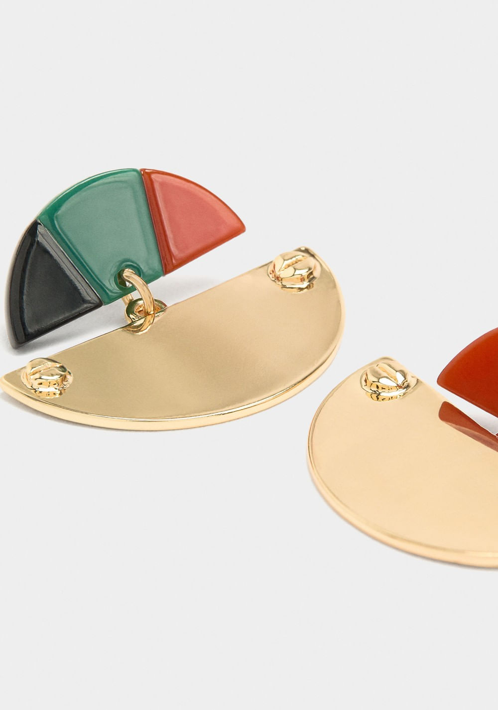 Zarcillos Semicírculos con Resina Multicolor Parfois 2