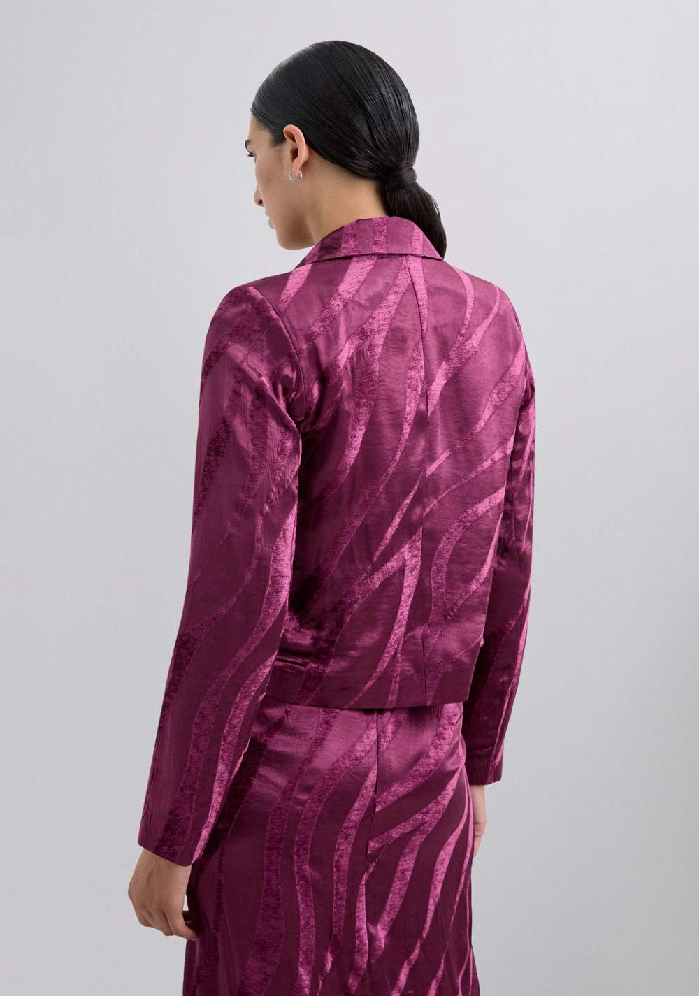 Blazer Cropped Jacquard Scalpers 3