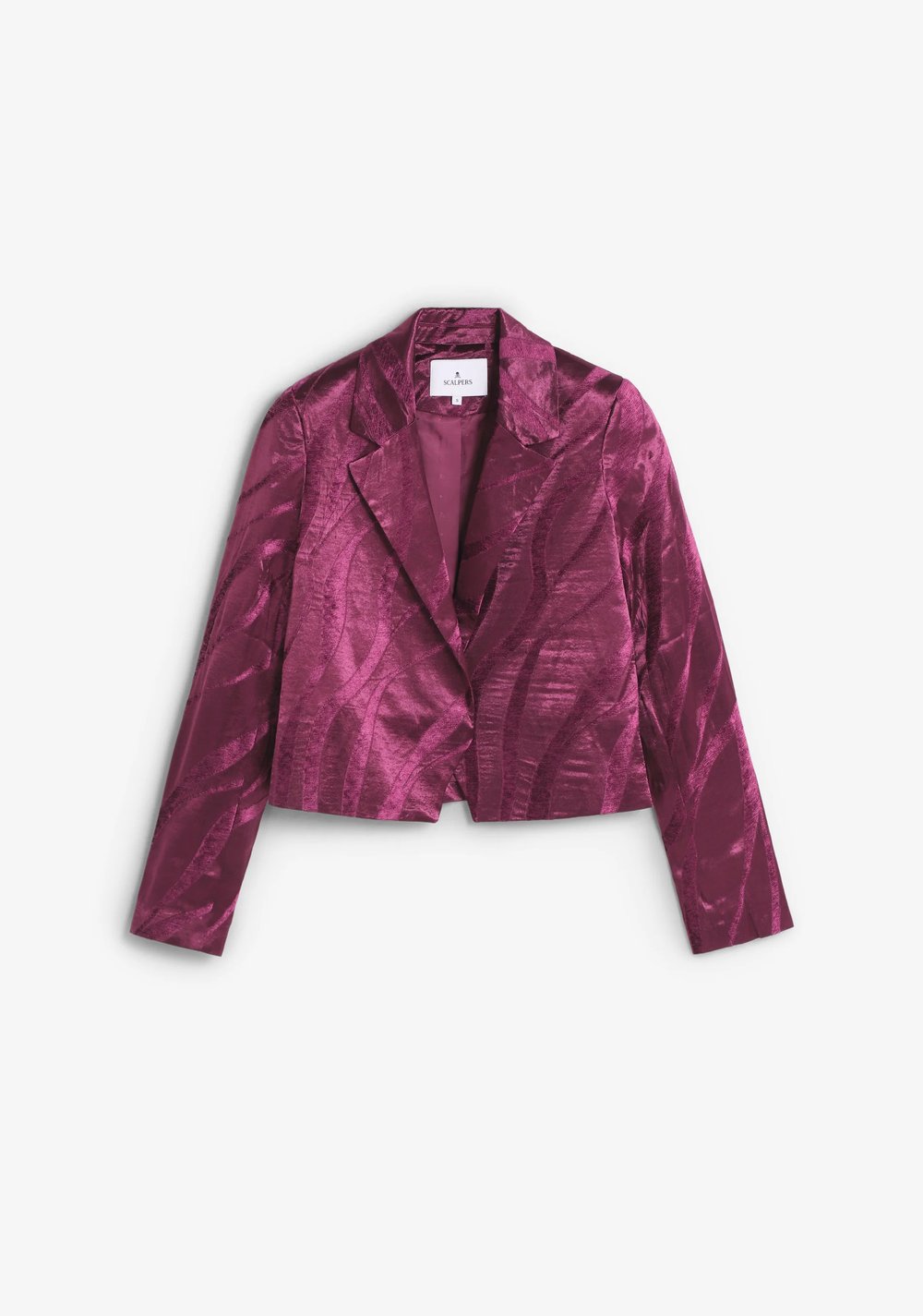 Blazer Cropped Jacquard Scalpers 4