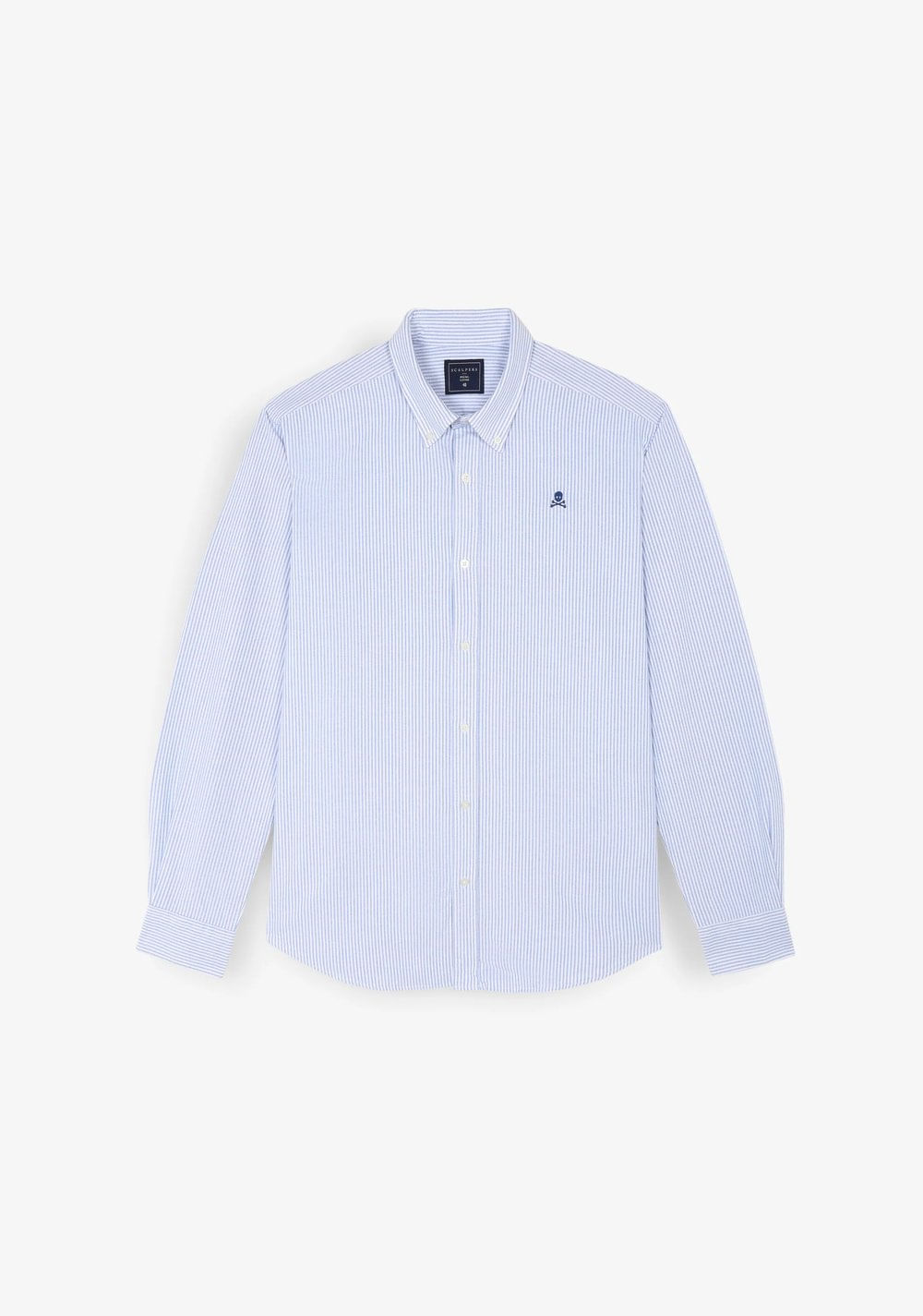 Camisa Oxford de Rayas Calavera Scalpers 4