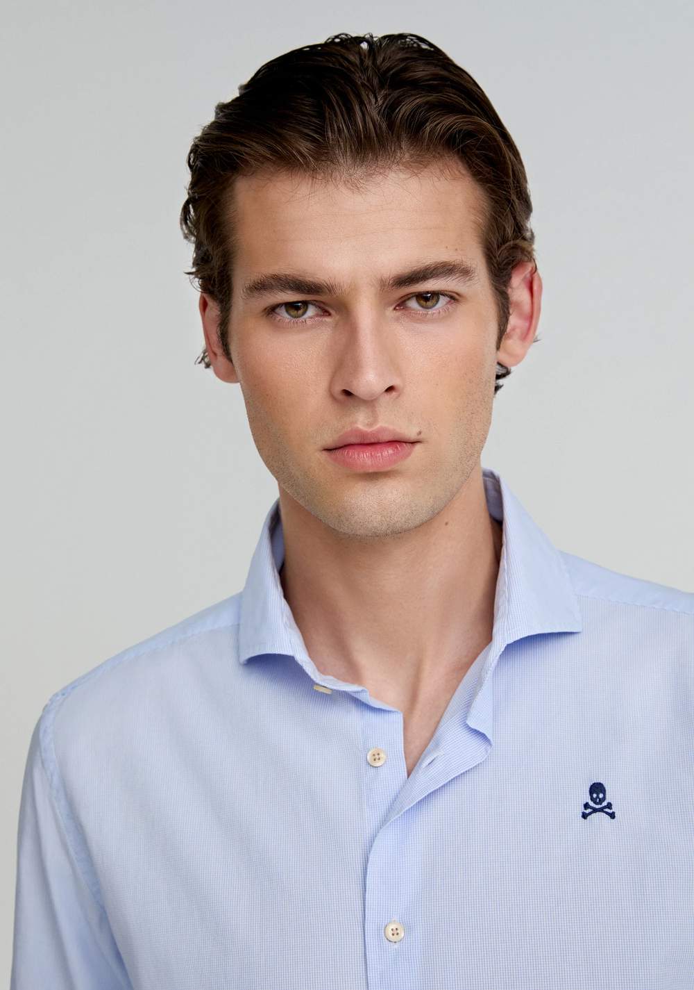 Camisa de Vestir Cuadros Calavera Contraste Scalpers 2
