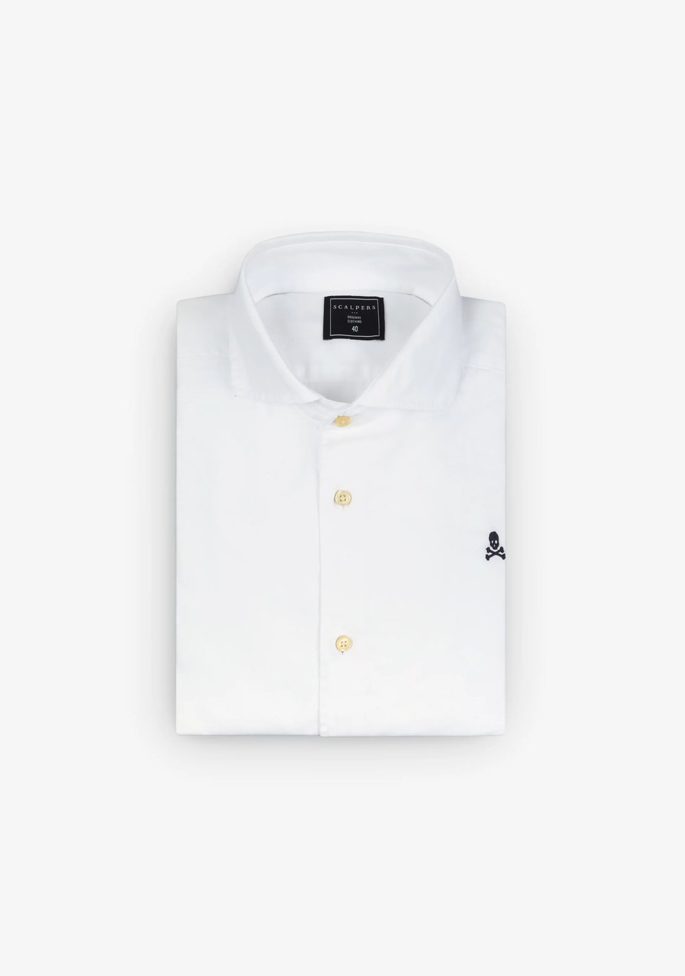 Camisa de Vestir Lisa Calavera Contraste Scalpers 6