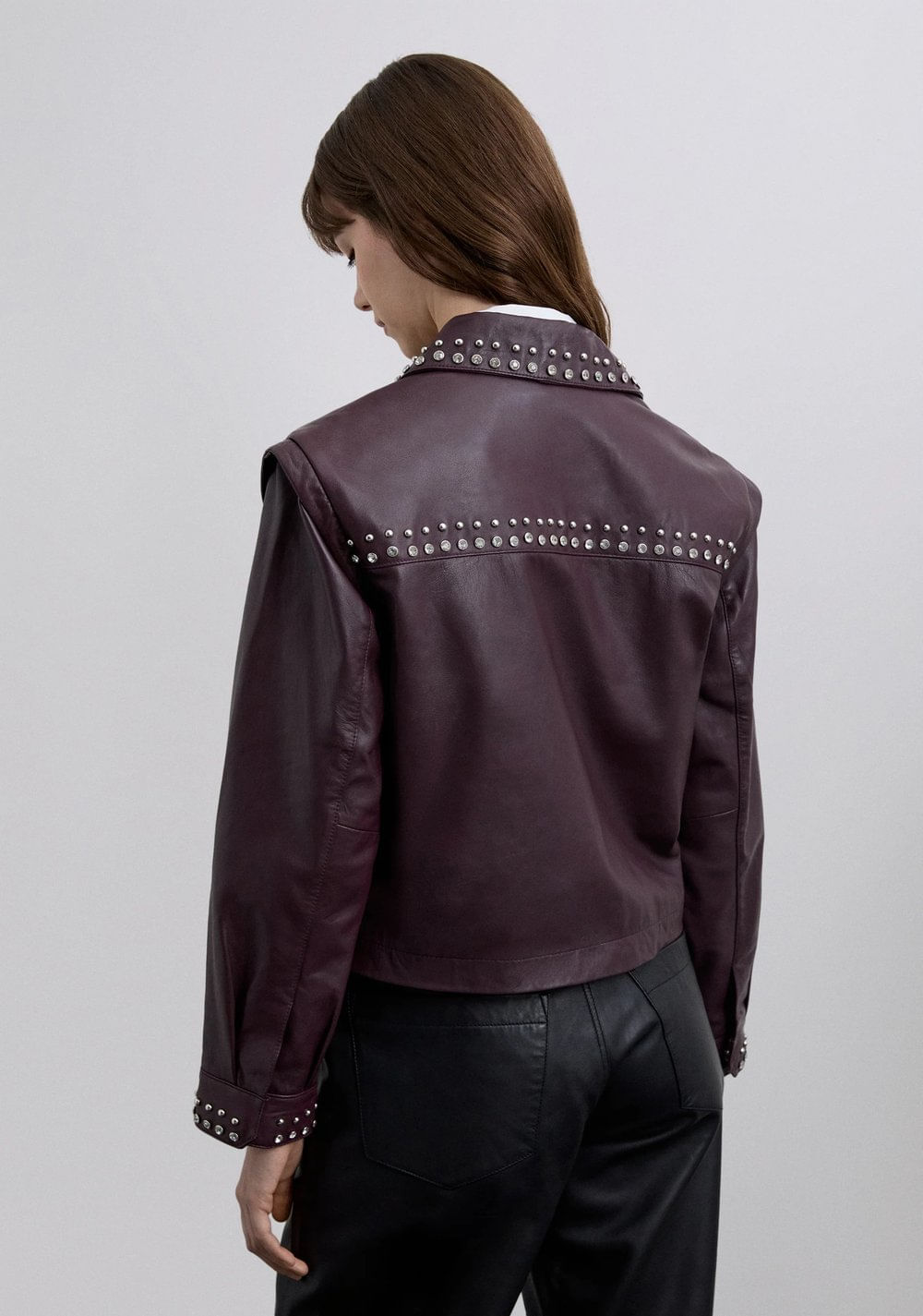 Chaqueta Burdeos Tachuelas Scalpers 3