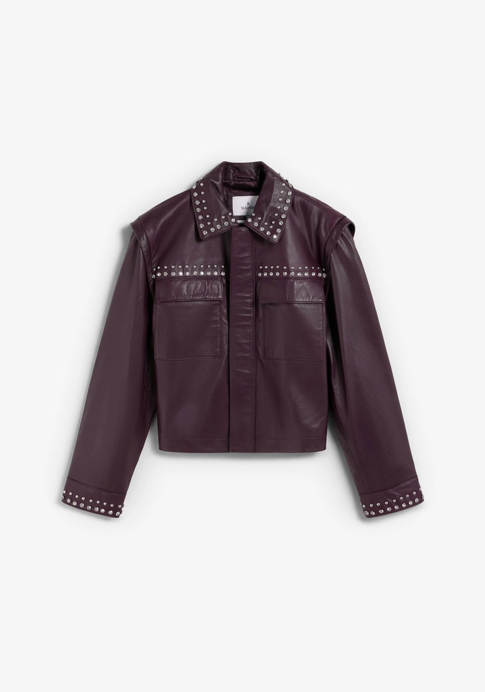 Chaqueta Burdeos Tachuelas Scalpers 4