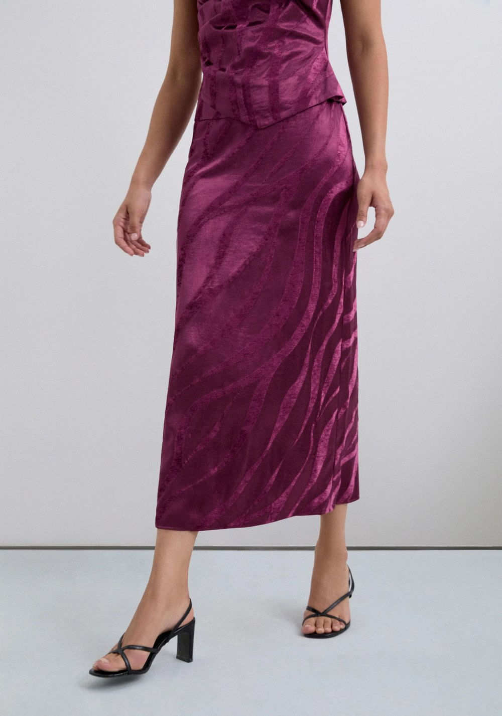 Falda Midi Jacquard Scalpers