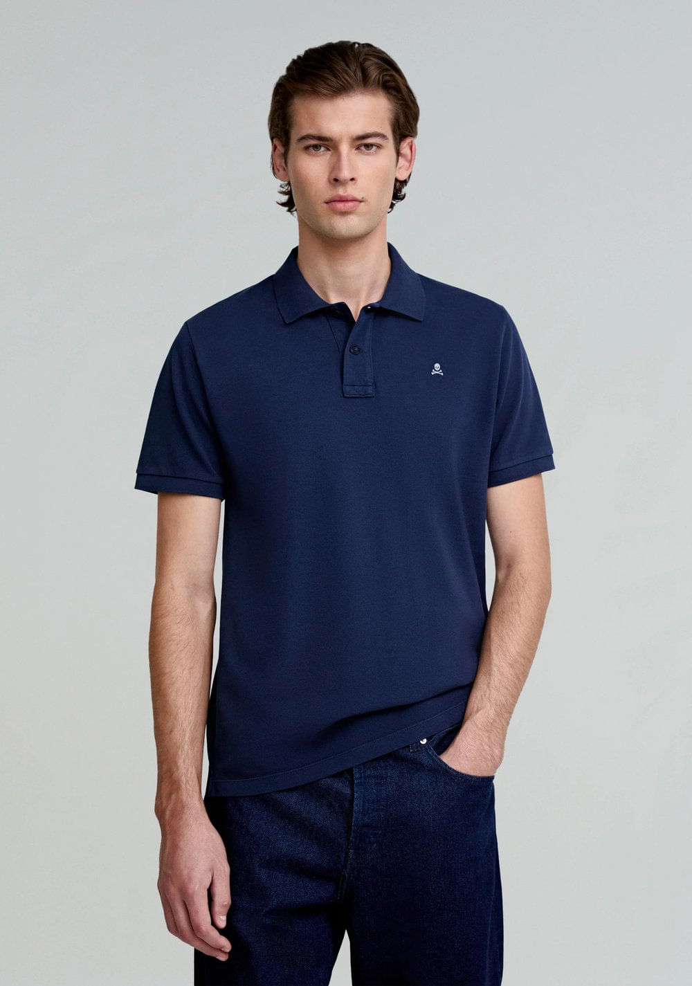 Polo Clásico Calavera Contraste Scalpers