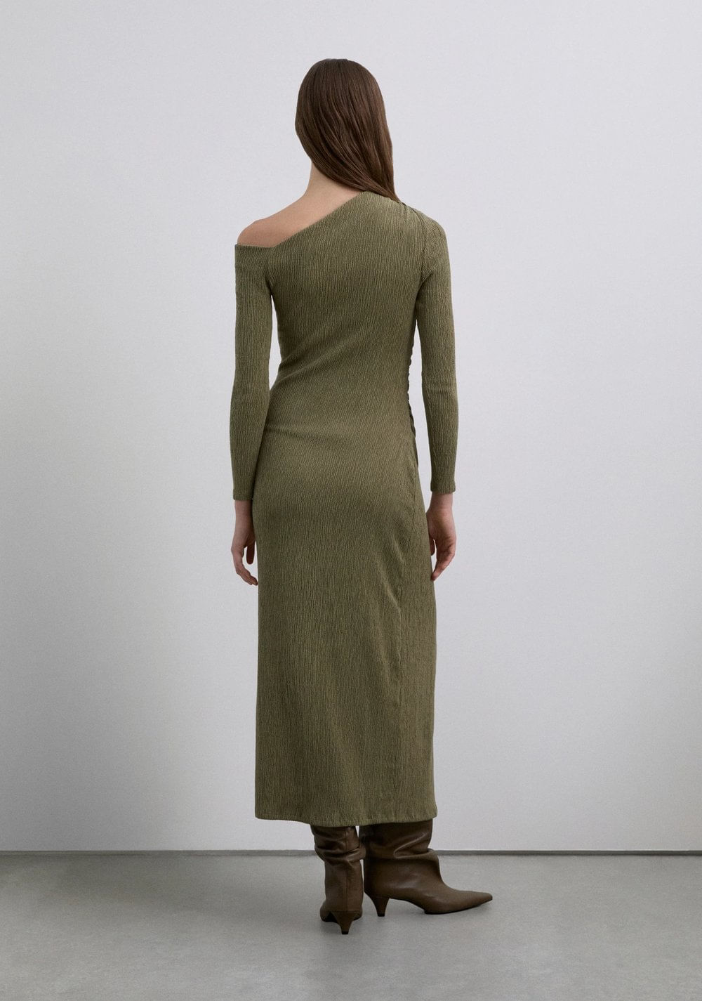 Vestido Frunces Escote Asimétrico Scalpers 3