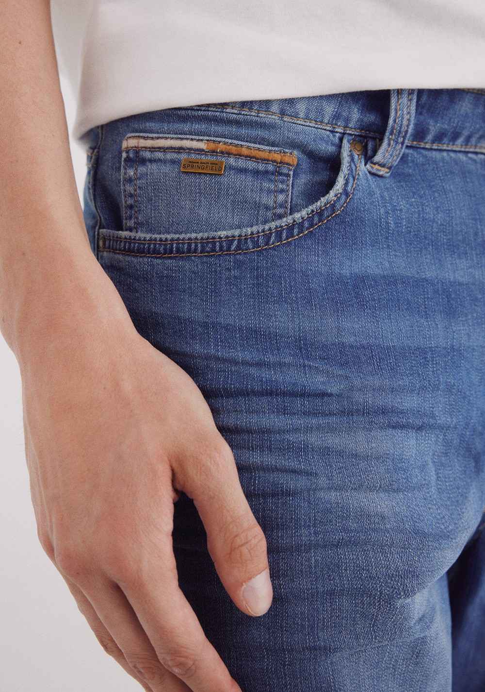 Bermuda de Jean Ultra Ligera Regular Fit Springfield 3