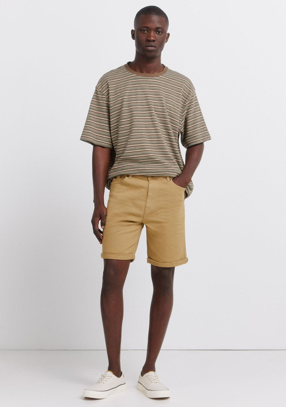 Bermudas 5 Bolsillos Efecto Lavado Slim Fit Springfield 6