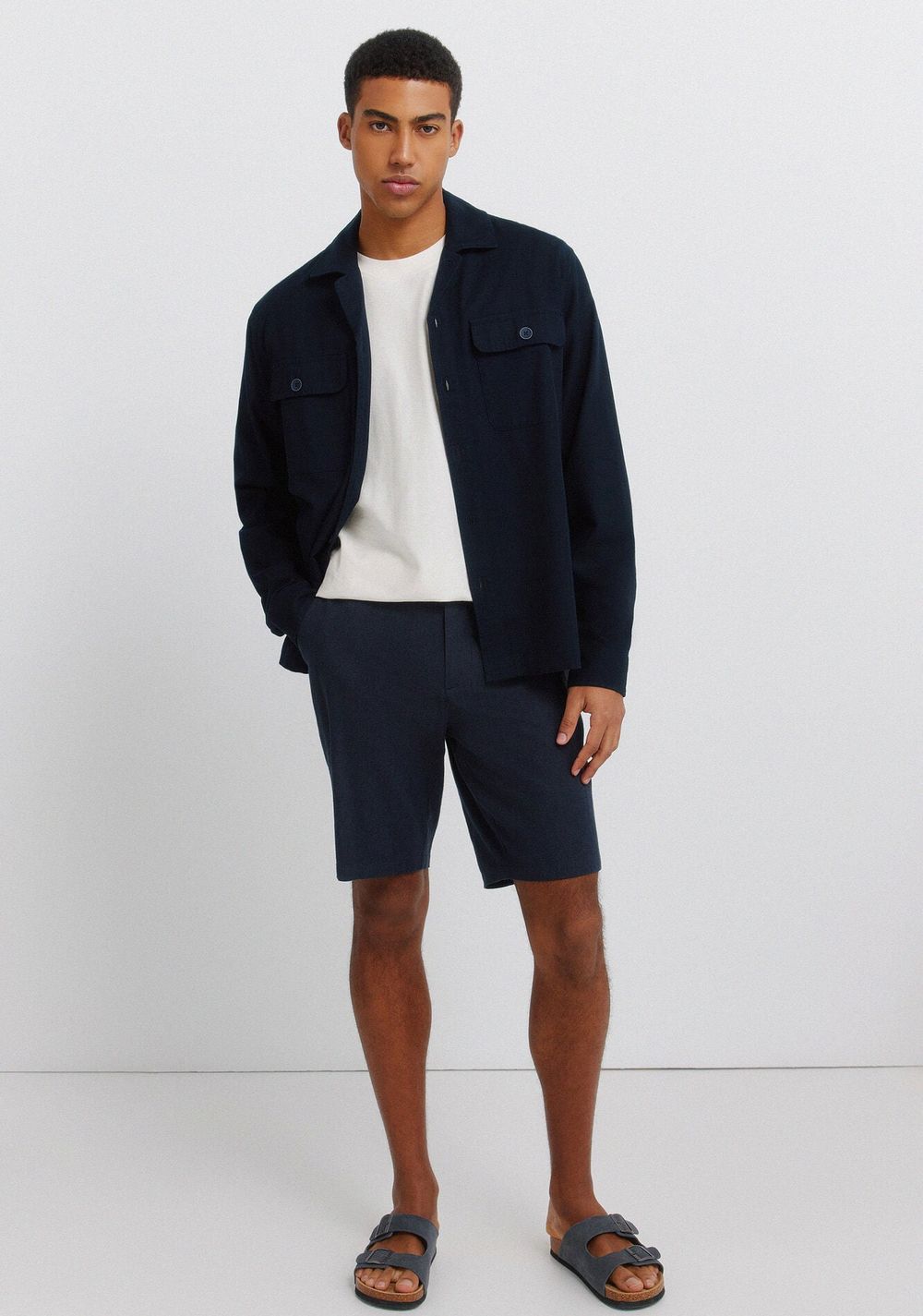 Bermudas Dobby Comfort Fit de Lino Springfield 6