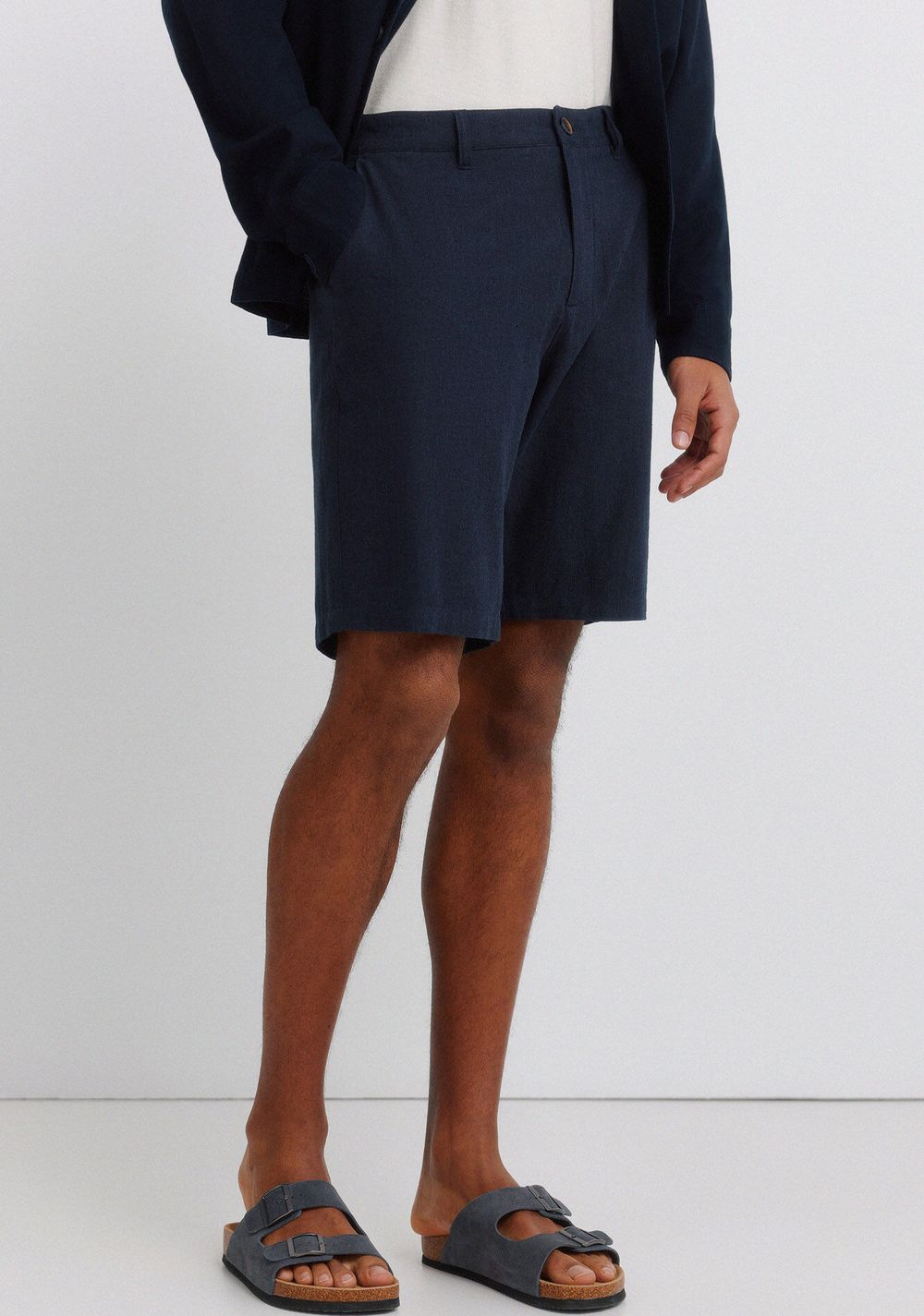 Bermudas Dobby Comfort Fit de Lino Springfield