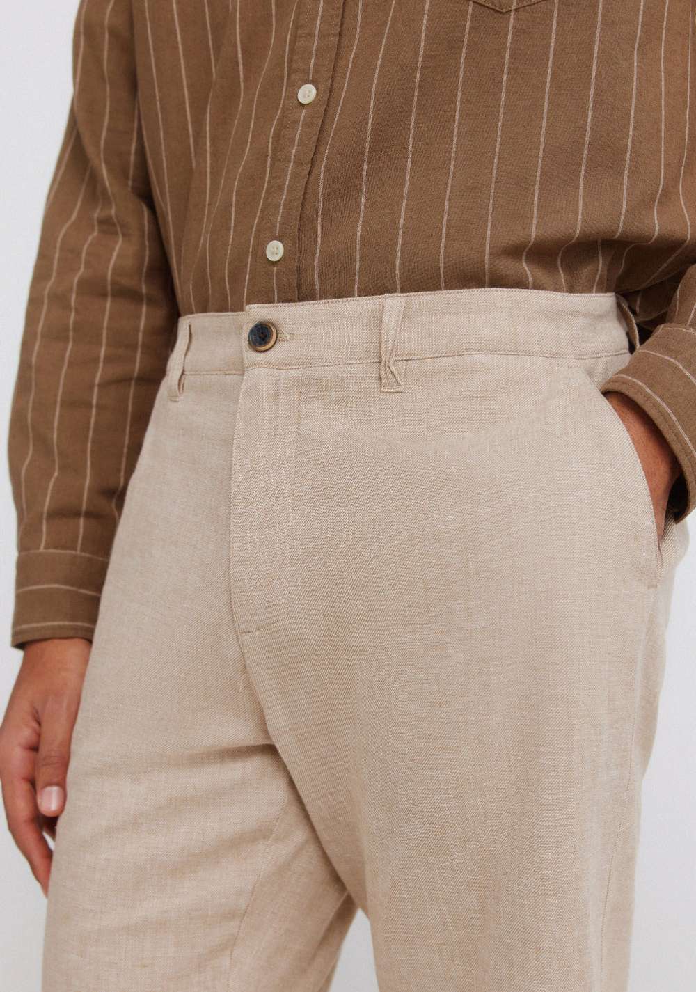 Bermudas Dobby Comfort Fit de Lino Springfield 4
