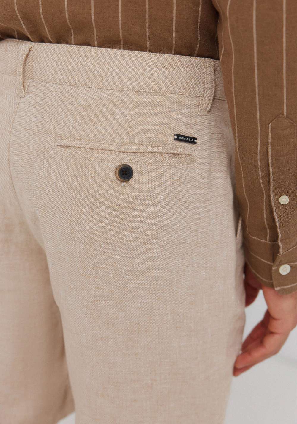 Bermudas Dobby Comfort Fit de Lino Springfield 5