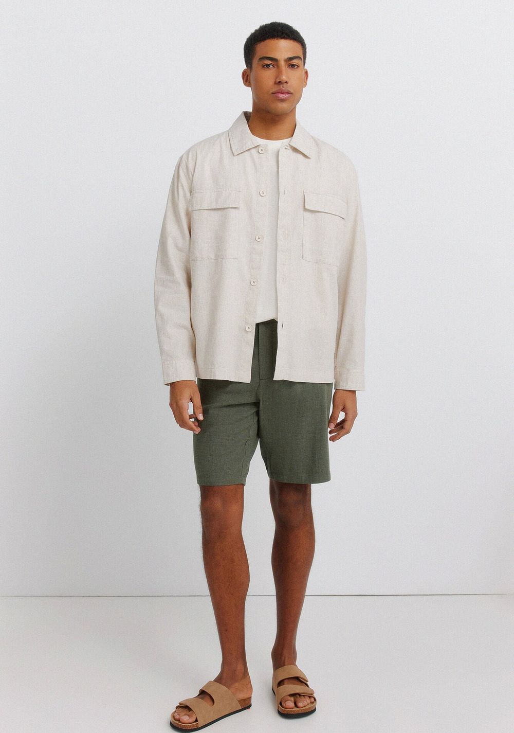 Bermudas Dobby Comfort Fit de Lino Springfield 6