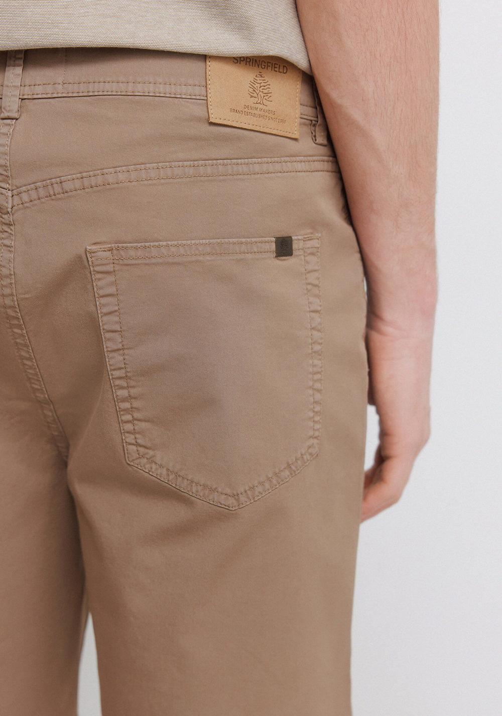 Bermudas Ligeras de 5 Bolsillos Efecto Lavado Regular Fit Springfield 4