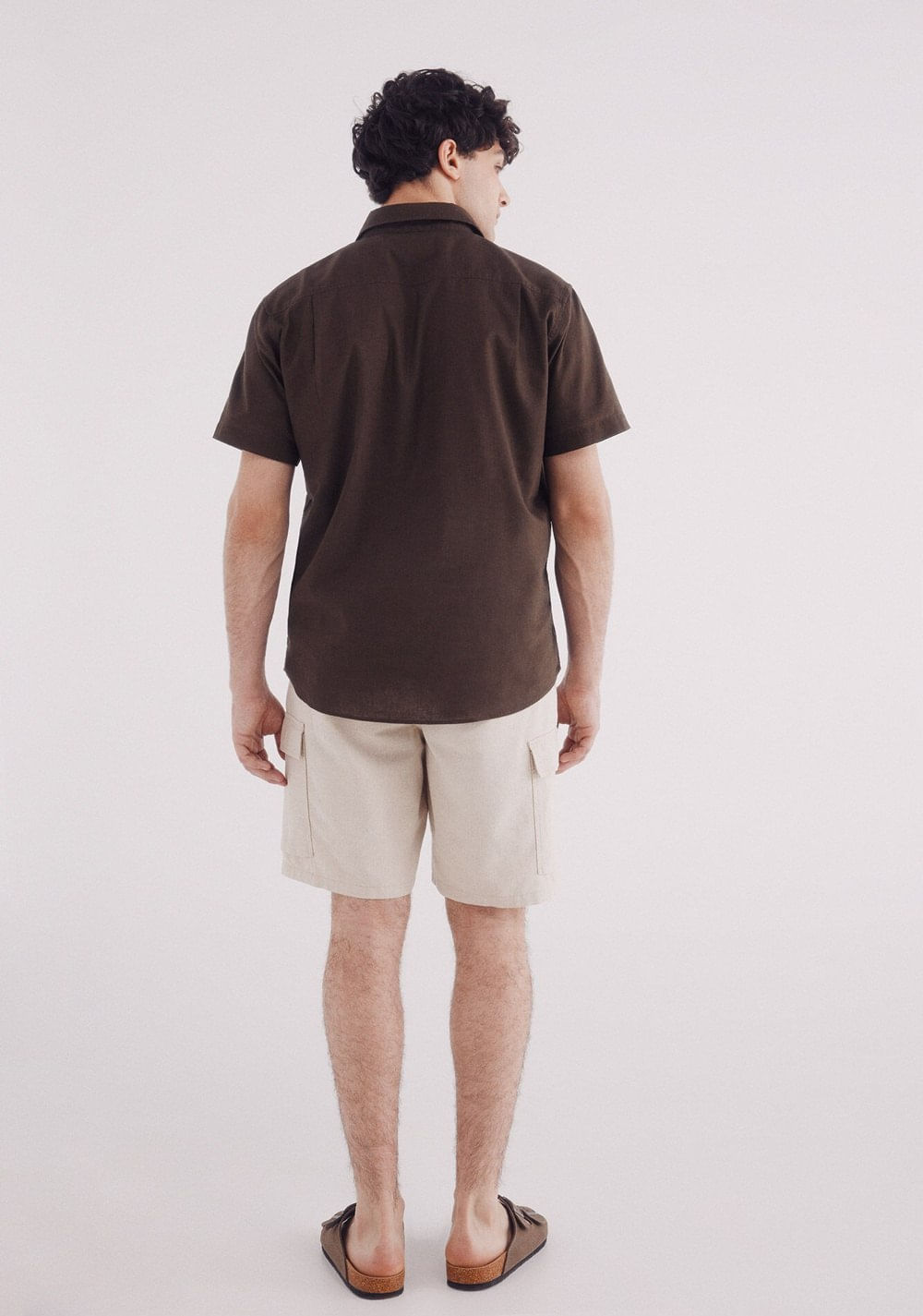 Bermudas Lino Cargo Comfort Fit Springfield 4