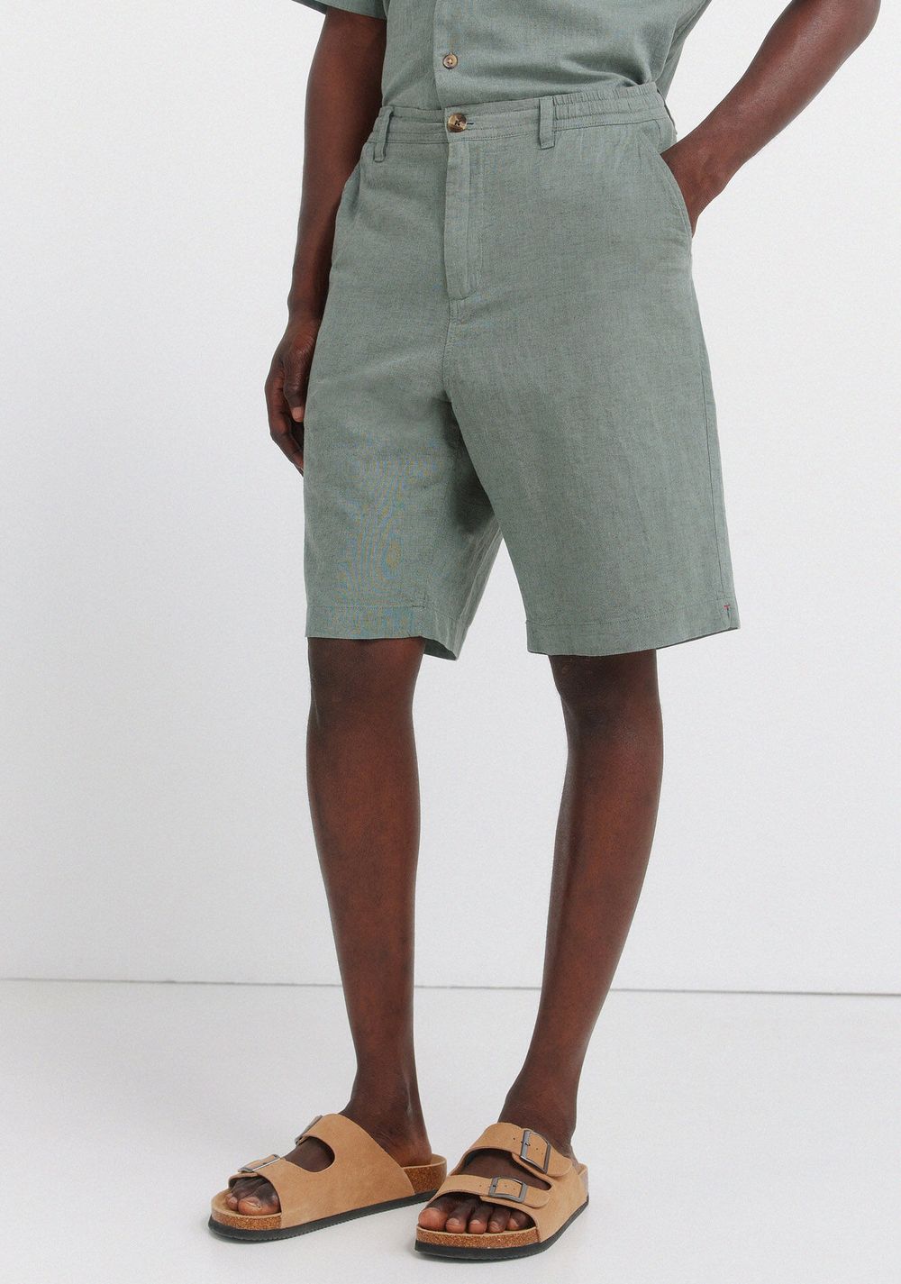 Bermudas de Lino Relaxed Fit Springfield