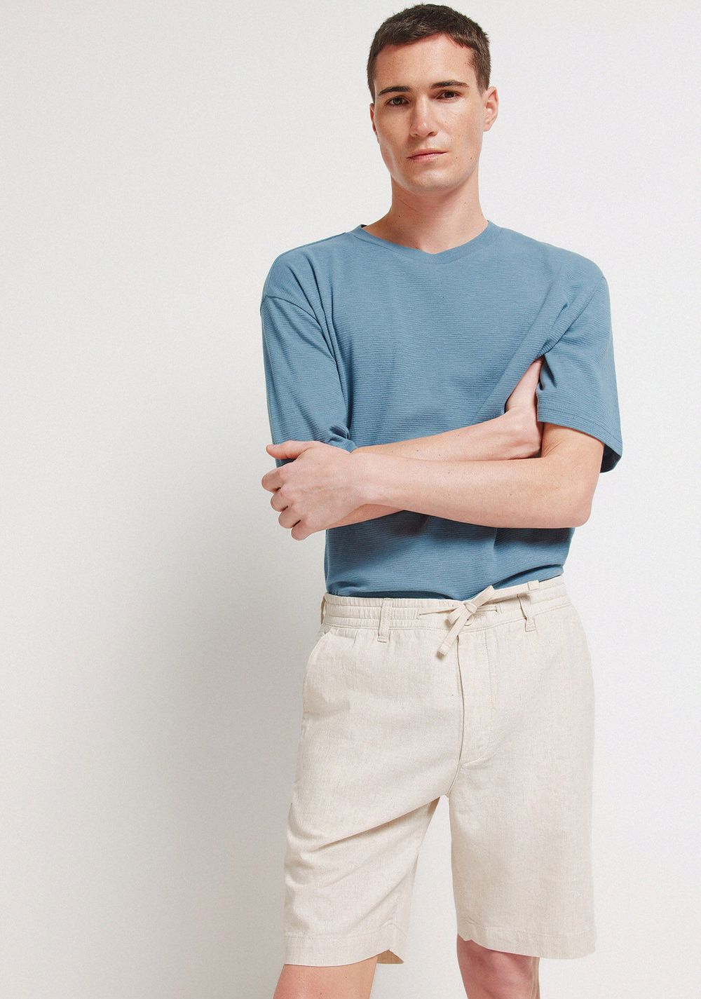 Bermudas Slim Fit Cómodas de Lino Springfield 3