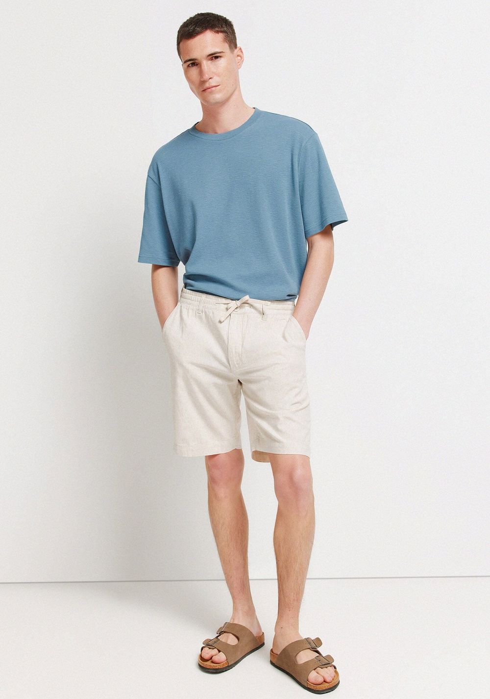 Bermudas Slim Fit Cómodas de Lino Springfield 6