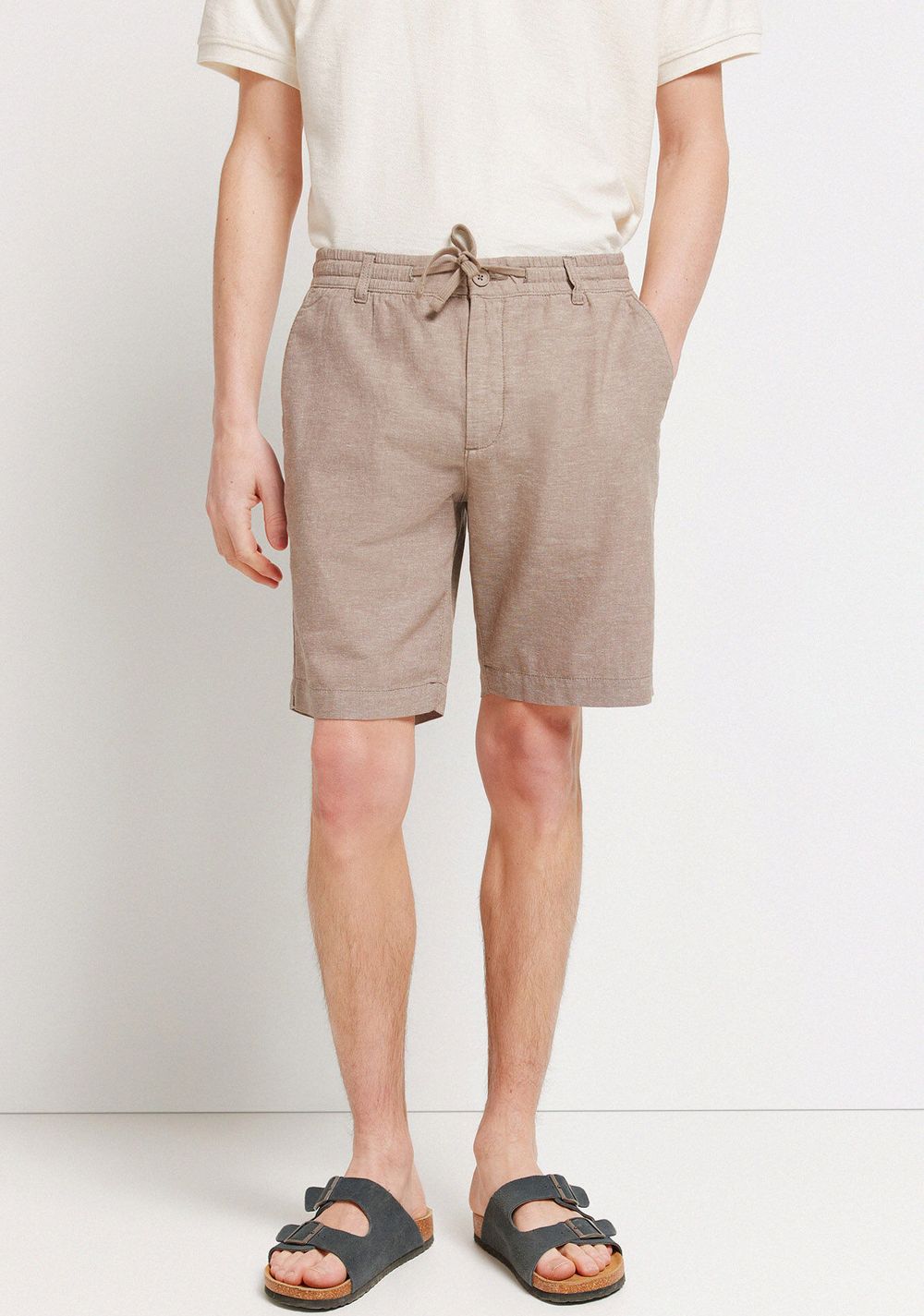 Bermudas Slim Fit Cómodas de Lino Springfield