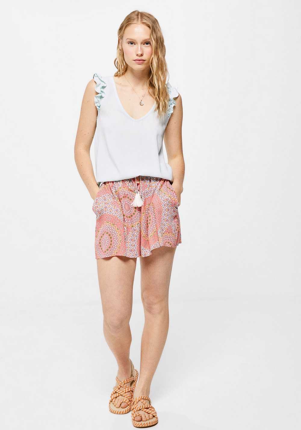 Blusa Bimateria Tirantes Volantes Springfield 4